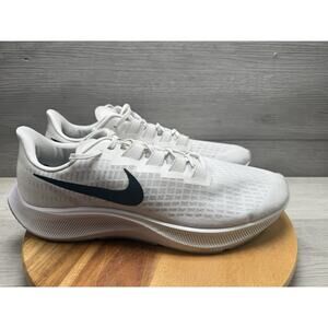 Nike Air Zoom Pegasus Sneakers Men 14 White Black Swoosh Athletic Shoes Trainers